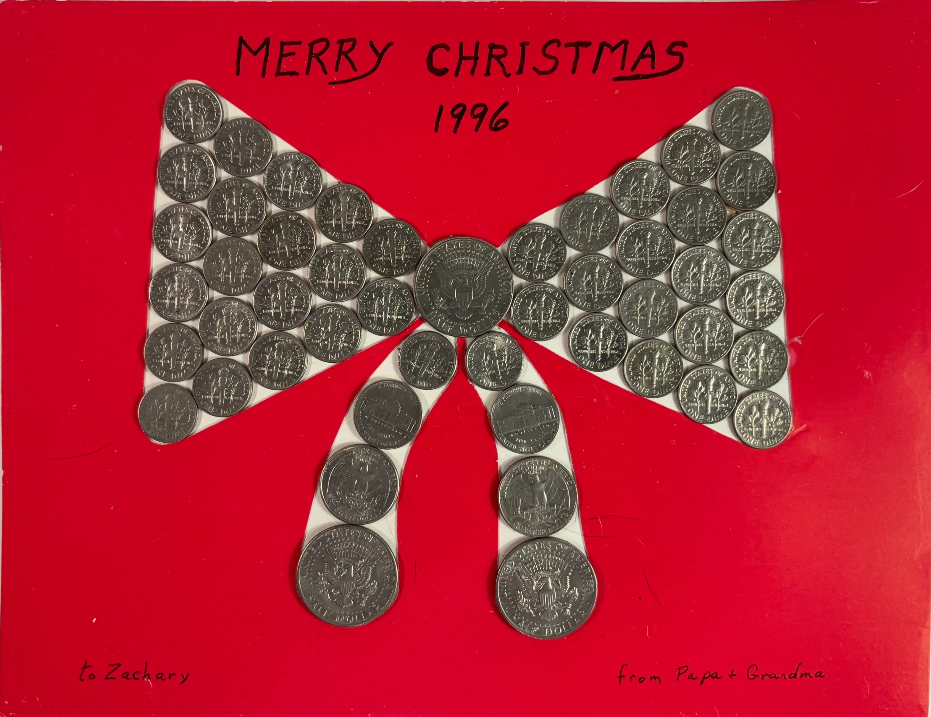 A bow made of US Coins