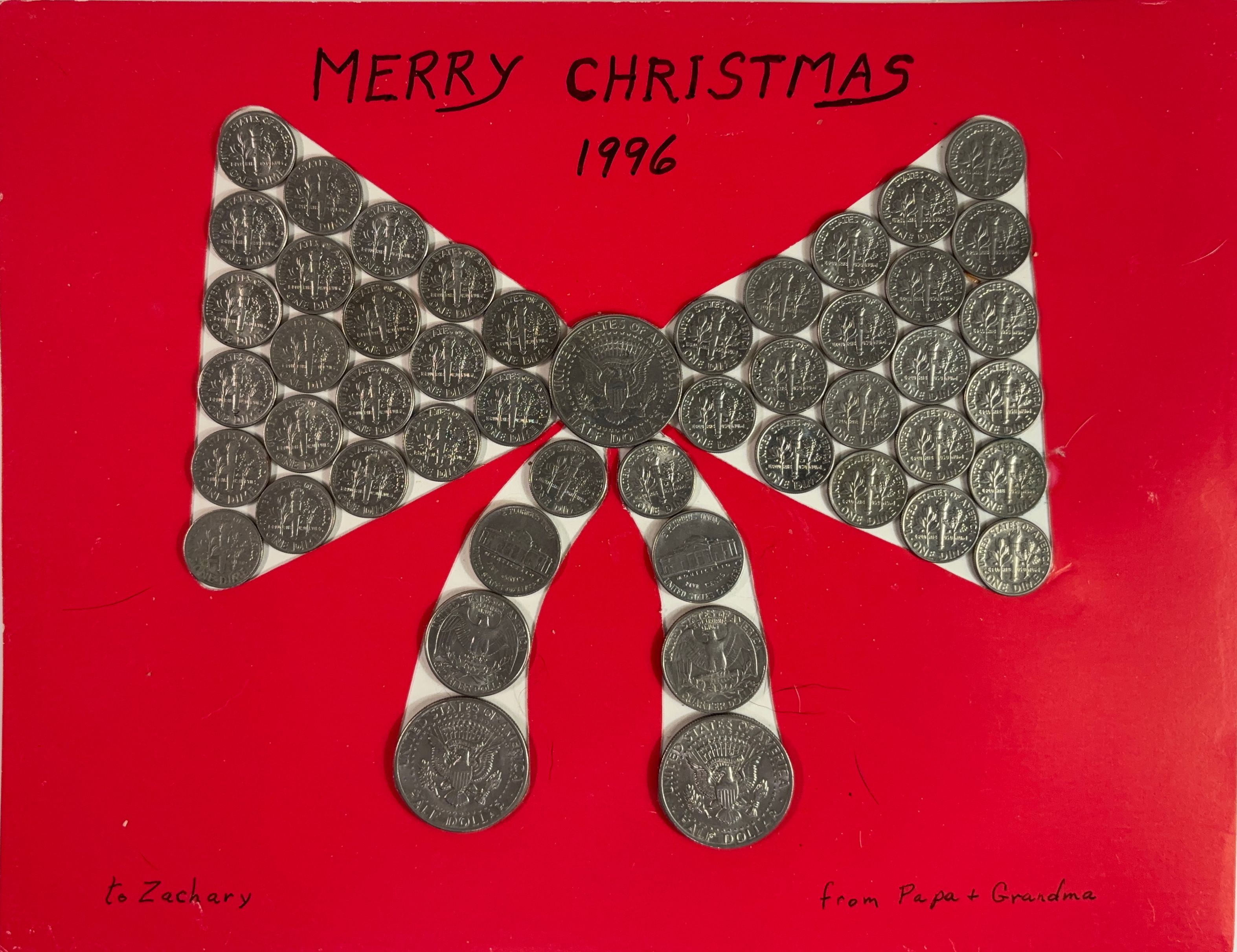 A bow made of US Coins