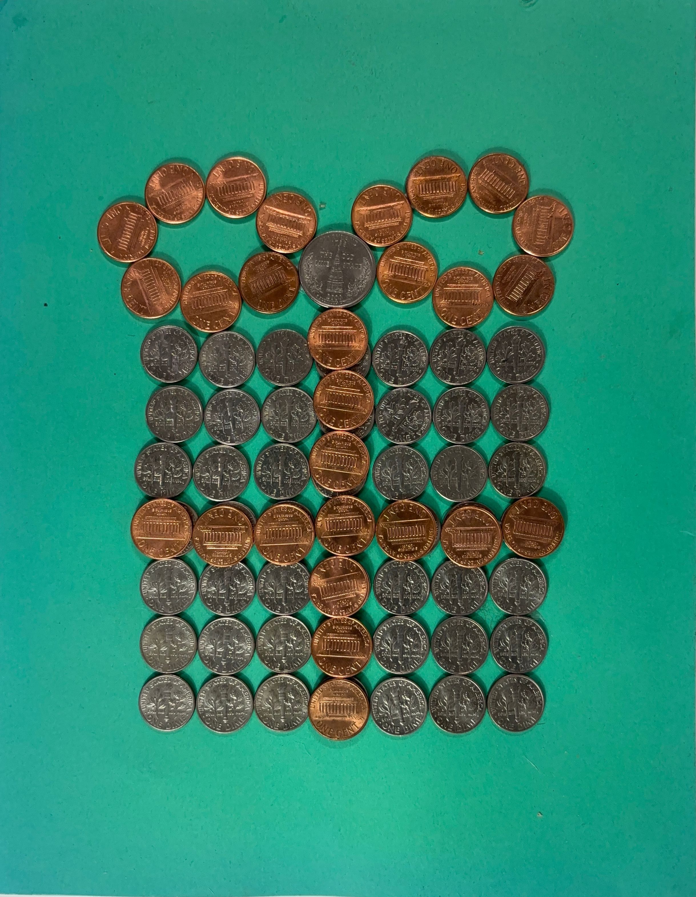 A present made of US Coins
