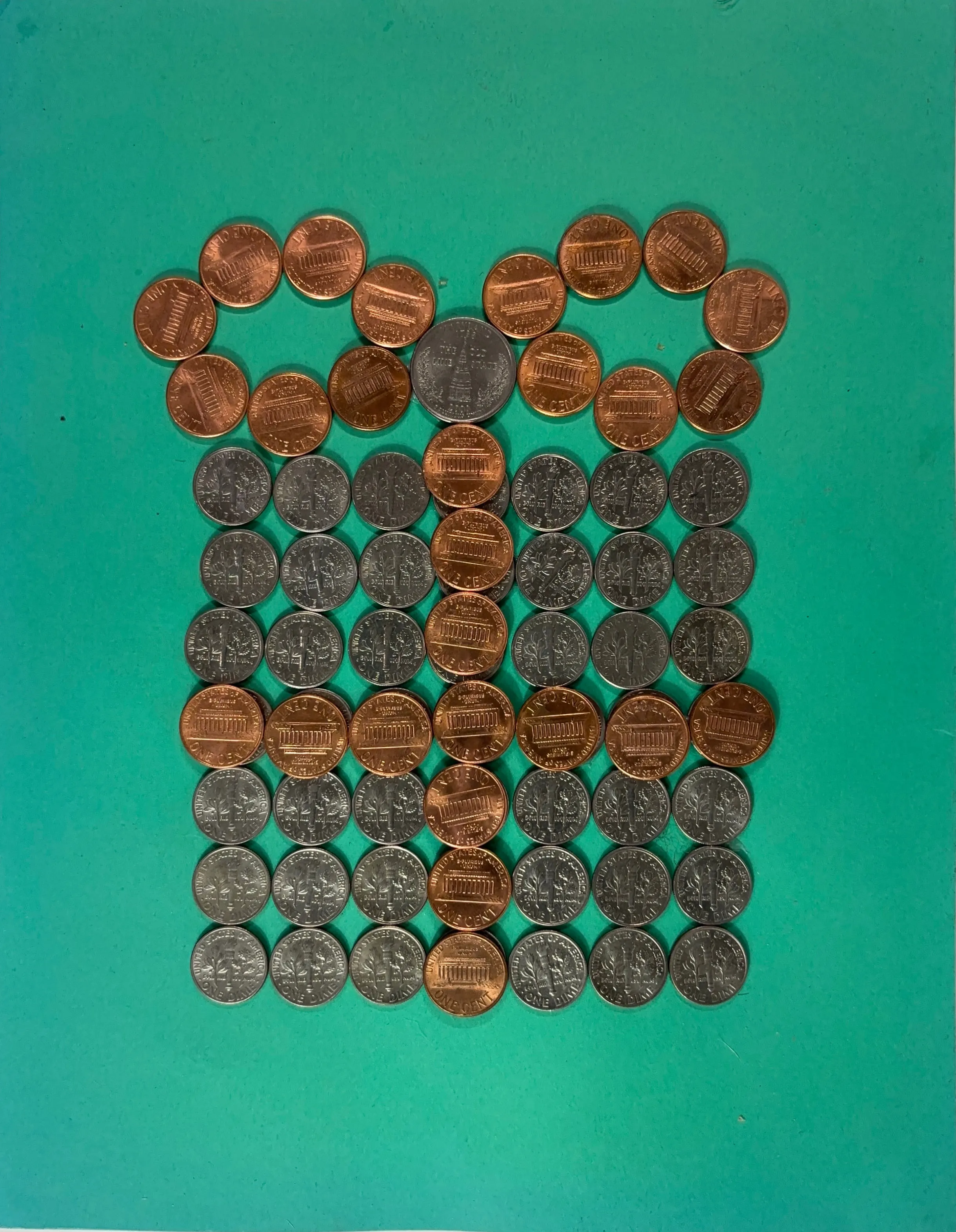 A present made of US Coins